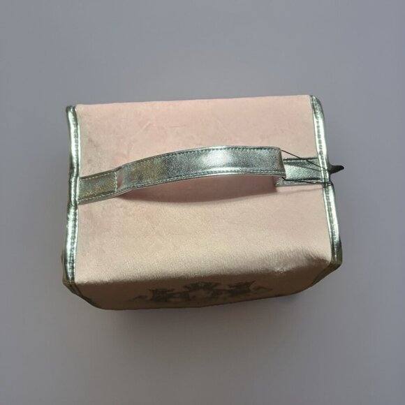 Juicy Couture Light Pink Velour Hanging Organizer Travel Cosmetic Bag, Makeup - Picture 2 of 5